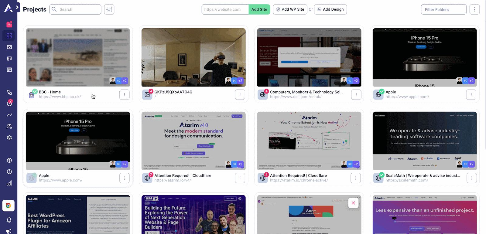 Share Projects Directly From The Projects Screen
