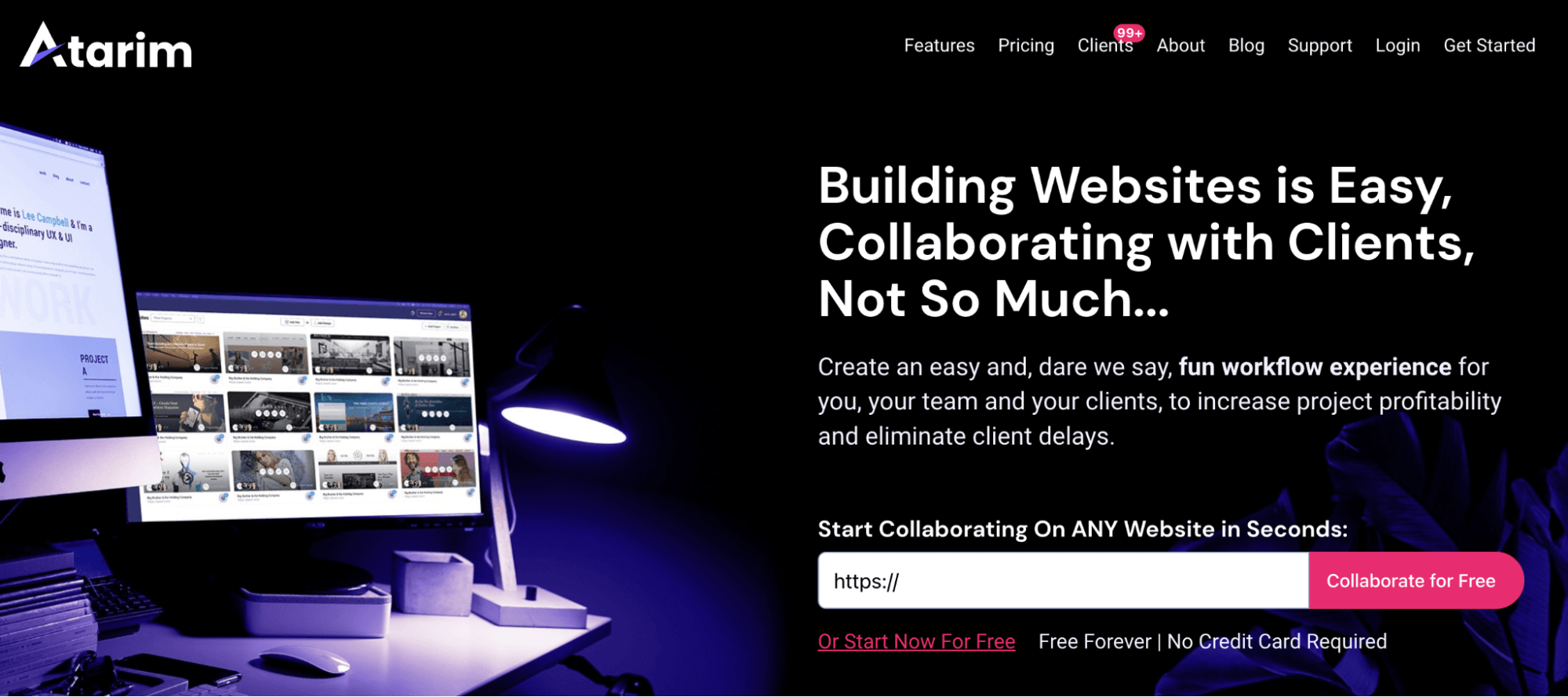 Atarim's website redesign