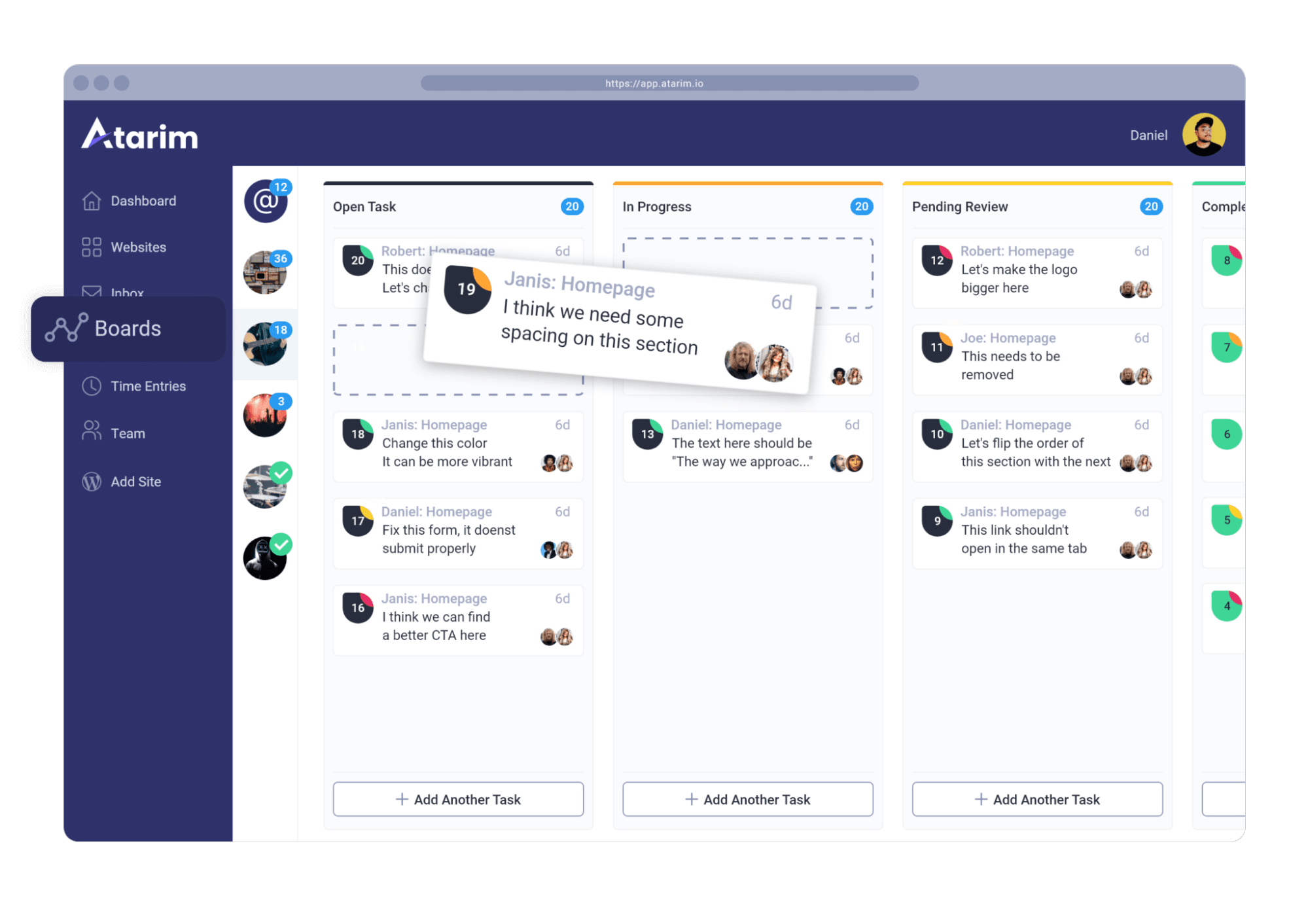 atarim kanban example