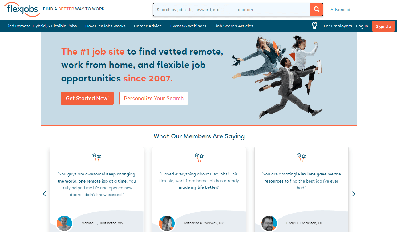 flexjobs homepage